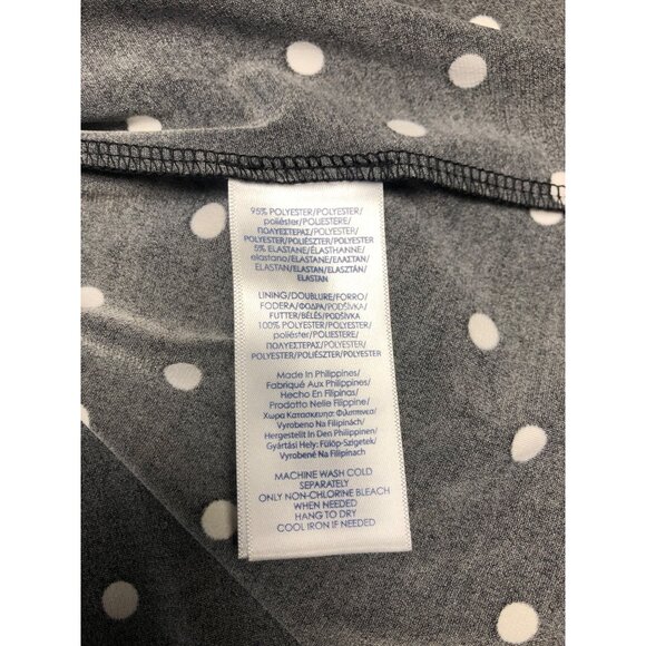 Chaps Dress Womens Size Small Black White Polka Dots Stretch Sleeveless A-line - Picture 6 of 7